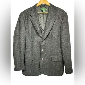 J. Crew Vintage Sports Coat Men's 42 Regular Charcoal Gray Wool Mohair 3 Buttons